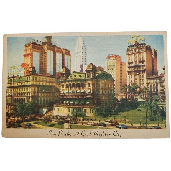 2 Brazil Vintage Postcards Ephemera - Picture 3 of 5